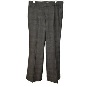 J. Crew NWT women's wool plaid favorite fit lined dress pants with cuff size 10